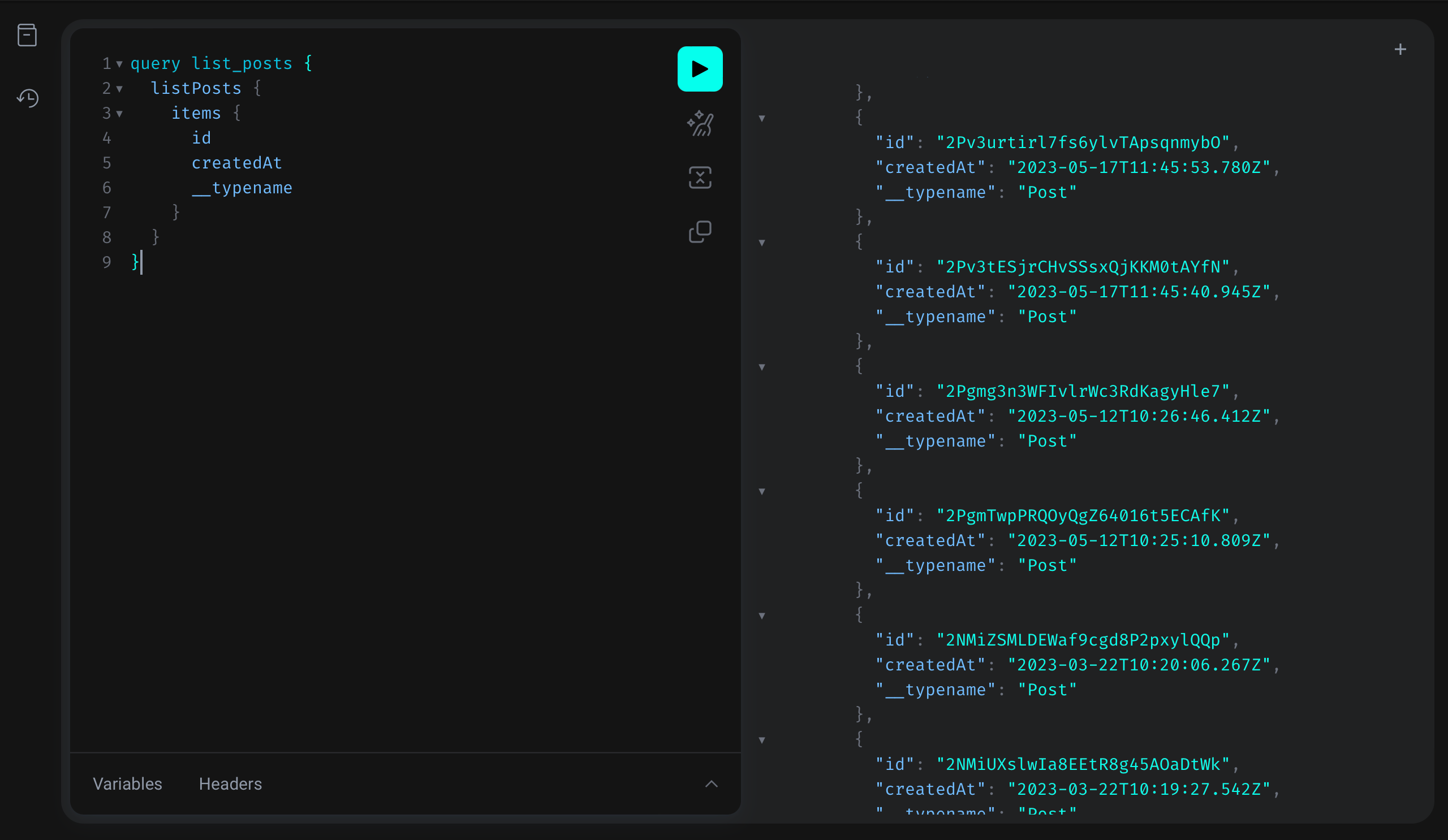 Graphql playground