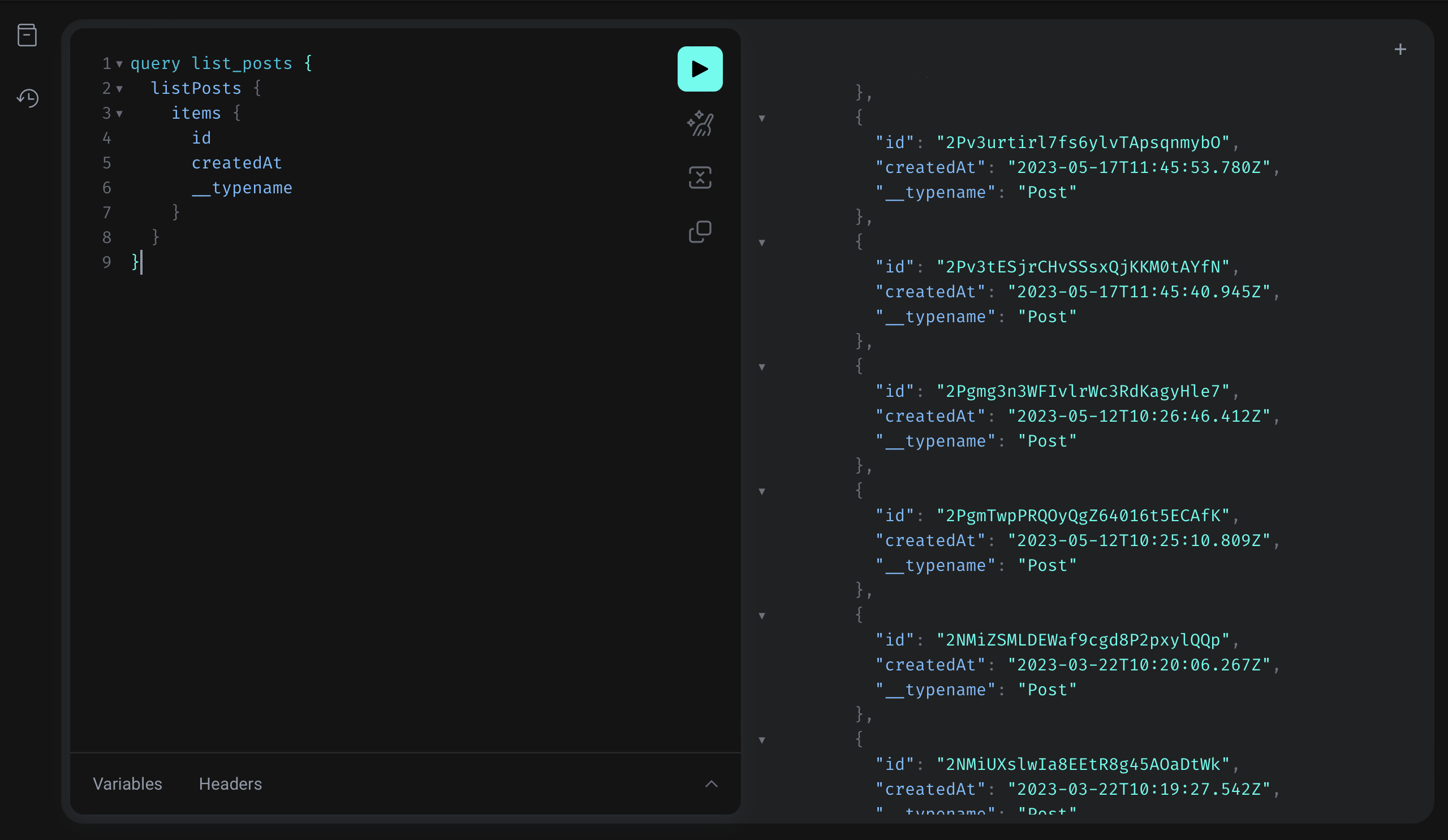 graphql playground error unexpected end of json input