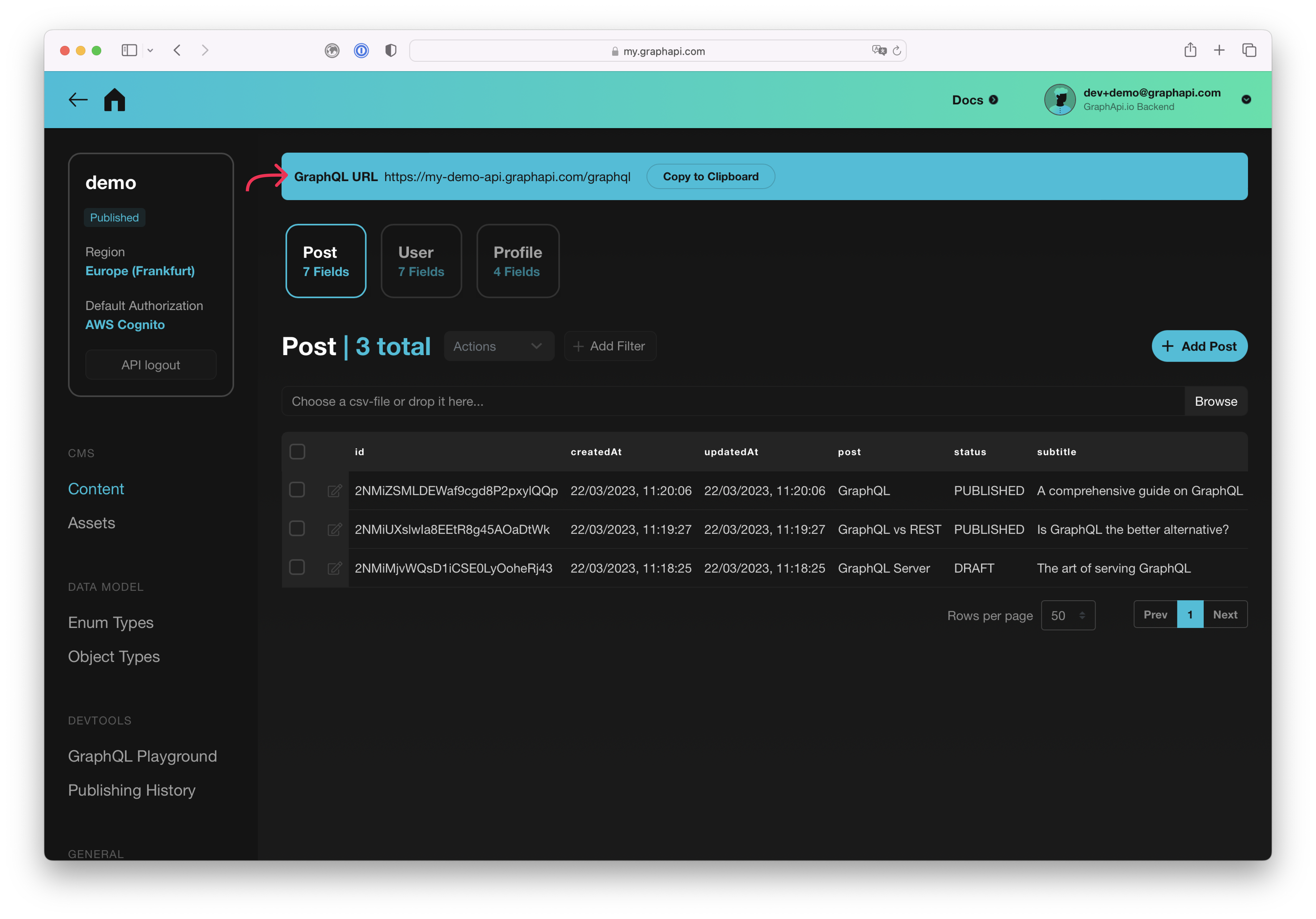 GraphQL URL